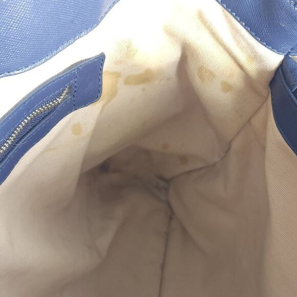 Tory Burch Robinson East West Blue Leather Large Top Handle Tote Bag Handbag - Picture 15 of 16